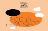 Programı - Kadıköykultursanat.kadikoy.bel.tr/CKM_KASIM PROGRAM.pdfProgramı 2018 Kasım DEĞERLİ KADIKÖYLÜLER Gündelik yaşam uğraşlarımız içinde sanatsal etkinliklere