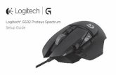 Logitech® G502 Proteus Spectrum Setup GuideDabei die Maus mit der rechten Hand fest greifen und mit dem linken Daumen die Lasche nach unten drücken. Deutsch 15 5 Bis zu fünf Gewichte