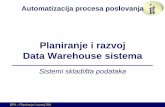 Planiranje i razvoj Data Warehouse sistema...BPA – Planiranje i razvoj DW 3 / 28 Razvoj DW sistema •Pretpostavke –primena opšteg modela procesa razvoja softvera •zasnovanog