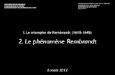 2. Le phénomène Rembrandt - Université de Genève · Rembrandt van Rijn, La Compagnie du capitaine Frans Banning Cocq et du lieutenant Willem van Ruytenburch, dite “La Ronde