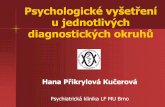 Psychologické vyšetření u jednotlivých diagnostických okruhů · u schizofrenie byla sledována v četných studiích (přehled Wykes, 2000) navzdory metodologickým problémům