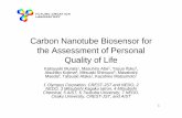Carbon Nanotube Biosensor for the Assessment of …endomoribu.shinshu-u.ac.jp/nt06/presentations/NT06...1 Carbon Nanotube Biosensor for the Assessment of Personal Quality of Life Katsuyuki