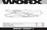 WX661 WX661 - WORX · Remove the plug from the socket before carrying out any adjustment, servicing or maintenance. Your power tool requires no additional lubrication or maintenance.
