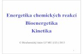 Energetikachemických reakcí Bioenergetika Kinetika...Bioenergetika Kinetika ©Biochemický ústav LF MU (J.D.) 20 13 1 Základní pojmy Systém -část prostoru oddělená od svého