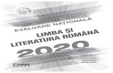 Evaluare nationala 2020 Limba si literatura romana - …...Formulează două idei principale/secundare din textul dat. 4 puncte B. Redactează o compunere de minimum 150 de cuvinte,