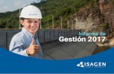 Inorme e Gestin 2017 · Inicio 6 Resultados operativos, comerciales y financieros Contamos con siete centrales de generación que suman 3.032 MW de capacidad insta-lada (2.732 MW