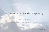 Probleme te Cloud Computing - WordPress.com · –Burime te shkallezueshme dhe elastike te parashikueshme per akses pa vonesa dhe kosto shtese qe mund te lidhet me ndryshime te vogla