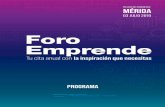 PROGRAMA - Foro Emprende Extremadura · 2019-06-26 · Marketing Online * Esta actividad requiere inscripción previa, que podrás gestionar en el evento. Asesores Julián Álvarez,