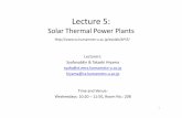 Lecture 5 - Kumamoto U Notes/lecture-5.pdfWater/steam receiver first solar tower power stations (e.g. Solar One in California, CESA-I in Spain) 14 •Similar to conventional steam
