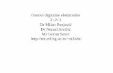 Osnovi digitalne elektronike 2+2+1 Dr Milan Ponjavi Dr ...tnt.etf.bg.ac.rs/~si2ode/Predavanja/ODE_0.pdf · Osnovi digitalne elektronike ... • Integralni ispit, max 80 bodova •