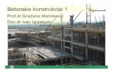 Betonskekonstrukcije 1...• Temelji i potporni zidovi • Prethodno napregnuti beton GF Beograd Teorija betonskih konstrukcija1 3 Beton Prema zapreminskoj masi, betoni se dele na:-betone