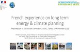 French experience on long term energy & climate …French experience on long term energy & climate planning Presentation to the Vision Committee, MOEJ, Tokyo, 29 November 2016 Richard