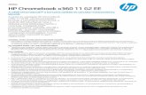 HP Chromebook x360 11 G2 EE · Ad at la p HP Chromebook x360 11 G2 EE A x360 Chromebook™ a korszerű tanítási és tanulási módszerekhez készült. A tar tós és sokoldalú