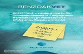 BENZOAKVET - ACD Pharma · 2018-08-06 · kan benzokain fremkalle methemoglobinemi hos overfølsomme personer ved kontakt med hud eller slimhinner, se pakningsvedlegget. Ved enhver