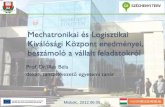 Mechatronikai és Logisztikai Kiválósági Központ eredményei ...kivalosagi-kozpontok.uni-miskolc.hu/docs/120620/kk3.pdf · L1. Raktározási rendszerek . anyagáramlási folyamatainak