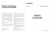 Parts Catalog EOS 7D REF. NO. C12-6251 · pg. 1 canon digital camera eos 7d parts list new parts no. class qty description ref. no. c12-6251 cb3-1815-000 c 3 screw cb3-3972-000 c