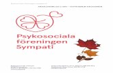 Psykosociala föreningen Sympati rf · 2016-11-03 · Psykosociala föreningen Sympati rf 3 ORDFÖRANDES SPALT Hejssan sympatimedlemmar! Hösten kommer med stormsteg och bladen singlar