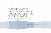NUPACE ACADEMIC POLICIES & SYLLABInupace.iee.nagoya-u.ac.jp/en/pdf/syllabus_autumn_2019.pdfUnless indicated otherwise, the following courses commence on Wednesday, October 2, 2019.