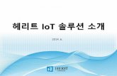 헤리트 IoT 솔루션 소개...Ⅰ. 솔루션 소개_개요 Security Retail Health RM Safety Home Telematics Energy HIT Solution S M rs Herit IoT (HIT) Solution 디바이스 연동