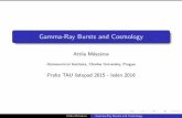 Gamma-Ray Bursts and Cosmology - Univerzita Karlovaastro.mff.cuni.cz/vyuka/AST021/2015-2016/Meszaros.pdf · Gamma-Ray Bursts and Cosmology Attila M esz aros Astronomical Institute,
