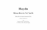 Haydn - Kleine orgelsolo messe - organ · Haydn Missa Brevis N07 in Bb Missa Brevis Sancti Joannis de Deo ( Kleine Orgelmesse ) for Soprano solo, SATB Choir 2 Violins, Cello, Bass