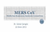 MERS CoV - KlimikSunum planı Salgınlar bilgisi SCV-SARS deneyimi Corona virüslerin karakteristik özellikleri MERS CoV Klinik özellikler Vaka tanımları Şimdiki durum Solunum