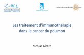 Les traitement d’immunothérapie dans le cancer du …splf.fr/wp-content/uploads/2016/09/GOLF-N-Girard.pdfStimulation globale de l’immunité innée Chen et al. Immunity 2013;39:1