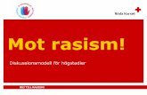 Mot rasism! rasism_PP-presentation... · •Rasism är nedvärderande av människovärdet för en grupp människor eller dess medlemmar. •Till rasism hör ofta att man anser sin
