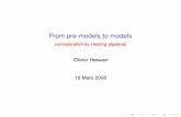 From pre-models to models @let@token normalization by ...hermant/docs/PPS_0308.pdf · normalization by Heyting algebras ... Heyting algebras I a universe ... I with this model, one
