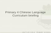 Primary 4 Chinese Language Curriculum briefing briefing... · 小四华文考试范围 年中考试 SA1 1A 至 4A 课本 年终考试 SA2 1A 至 4B 课本. 小四华文考试项目