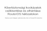 Kiberbiztonsági kockázatok csökkentése és elhárítása RouterOS … · 2019-06-03 · Kiberbiztonságikockázatok csökkentéseéselhárítása RouterOS hálózatokon Reduce