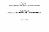 ROMAI EDUCATIONAL JOURNAL · 2009-10-26 · 2 ROMAI Educational Journal 4 (2009) Volumul 4 al ROMAI Educational Journal (REJ) conţine atât lucrări prezentate în cadrul celei de-a