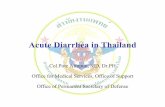 Acute Diarrhea in Thailand - UMB worskop 2012/DiaDen 2010... · 2012-05-15 · Acute Diarrhea in Thailand Col.Pote Aimpun, MD, Dr.PH Office for Medical Services, Office of Support