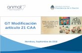 GT Modificación artículo 21 CAA · 2018-10-04 · Camino recorrido Encuesta federal sobre capacitaciones a manipuladores de alimentos. 6 Encuentros virtuales. Actividades y debates