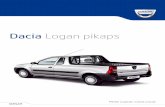 Dacia Logan pikaps...Dacia Logan pikapa iekraušanas iespējas atbilst visām vajadzībām. Maksimālais kravas garums – 1,8 m, platums – 1,38 m, un 54 cm bortu augstums ļauj