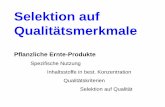 Selektion auf Qualitätsmerkmale - BOKUplantbreeding.boku.ac.at/957308//02_Selektion_Qualitaet_Oel_Eiweiss.pdf · Kleberqualität (Quellzahl, Sedimentationswert, Schrotgärmethode