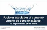 Factores asociados al consumo urbano de agua en México Factores... · Modelo econométrico GRETL Variables explicativas de lnC Coeficiente Estadístico t Valor p Constante 0.668619