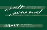 The research journal of the Japan Association journal · The Japan Association for Language Teaching (JALT) is a nonprofit professional organization dedicated to the improvement of