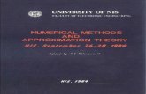 UN IVERS FNISgvm/Teze/Numerical methods and Approximation theory.pdf · Numerical Methods and Approximation Theory Nis, September 26-28, 1984 GAUSSIAN ELIMINATION FOR DIAGONALLY Dot~INANT