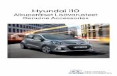 Hyundai i10 · Hyundai i10 Alkuperäiset Lisävarusteet Genuine Accessories B9271ADE00BL Sivulistasarja oviin, musta Side door moulding , black Kynnyslistasarja, teräs