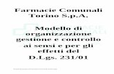 Modello di organizzazione gestione e controllo...Proprietà privata di Farmacie Comunali Torino SpA Farmacie Comunali Torino S.p.A. Modello di organizzazione gestione e controllo ai