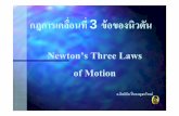 กฎการเคลอนทื่ี่3 ข้อของนิวตันกฎการเคลอนท 3 ข อของน วต น Newton’s Three Laws of Motion