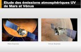 Etude des émissions atmosphériques UV de Mars et Vénus · 2013-05-23 · de Mars et Vénus Mars Express Venus Express. Préliminaires Paramètre Vénus Terre Mars Rayon 6051 km