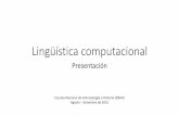 Presentación · •Corpus segmentado morfológicamente para español para la 10th Conference on Language Resources and Evaluation (LREC 2016 ) PORTOROŽ, SLOVENIA, 23-28 May 2016