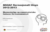 NSOAF flernasjonalt tilsyn 2012-2013 · PTIL/PSA NSOAF flernasjonalt tilsyn 2012-2013 Menneskelige og organisatoriske faktorer ifm brønnkontroll Sikkerhetsforum 3.4.2014 Sigve Knudsen,