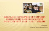 Шкільне методичне об'єднання вчителів ...pology-school.kiev.ua/wp-content/uploads/2012/11/МО...ОБ'ЄДНАННЯ ВЧИТЕЛІВ ПОЧАТКОВИХ