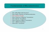 Fundamentals of Microelectronics · 1 Fundamentals of Microelectronics CH1 Why Microelectronics? CH2 Basic Physics of Semiconductors CH3 Diode Circuits CH4 Physics of Bipolar Transistors