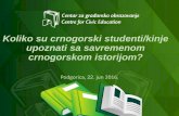 Koliko su crnogorski studenti/kinje upoznati sa savremenom …media.cgo-cce.org/2016/06/nalaze-terenskog-istraživanja.pdf · 2016-06-22 · - Centar za graĎanskoobrazovanje (CGO)