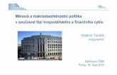 Měnová a makroobezřetnostní politika v současné fázi ... · Kolokvium ČNB Praha, 18. října 2016. Obsah prezentace ... • Česká ekonomika se v současnosti nachází blízko