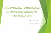 NHIỂM CANDIDA MÁU – CANDIDA XÂM LẤN TẠI …...NHIỄM CANDIDA MÁU – CANDIDA XÂM LẤN TẠI ICU-ỨNG DỤNG GUIDELINE VÀO THỰC TIỄN LÂM SÀNG BS Thái Minh Thiện